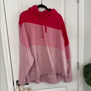 Torrid Pink and Red Colorblock Hoodie